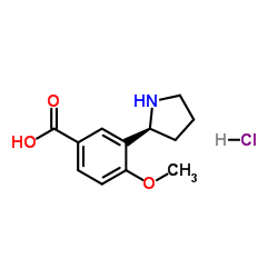 (S)-4-甲氧基-3-(吡咯烷-2-基)苯甲酸盐酸盐结构式