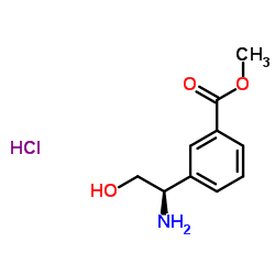 (R)-Methyl 3-(1-amino-2-hydroxyethyl)benzoate hydrochloride Structure