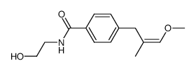 (Z)-4-(2'-methyl-3'-methoxy-2'-propen-1'-yl)-N-hydroxyethyl benzamide结构式