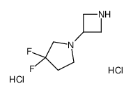 1-(氮杂环丁烷-3-基)-3,3-二氟吡咯烷二盐酸盐结构式