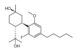 (3R,4R)-3-(2-fluoro-6-methoxy-4-pentylphenyl)-4-(2-hydroxypropan-2-yl)-1-methylcyclohexanol结构式