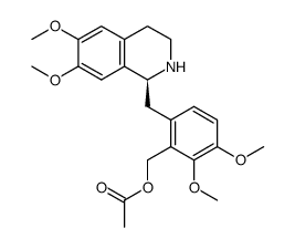 (S)-6-((6,7-dimethoxy-1,2,3,4-tetrahydroisoquinolin-1-yl)methyl)-2,3-dimethoxylbenzyl acetate结构式