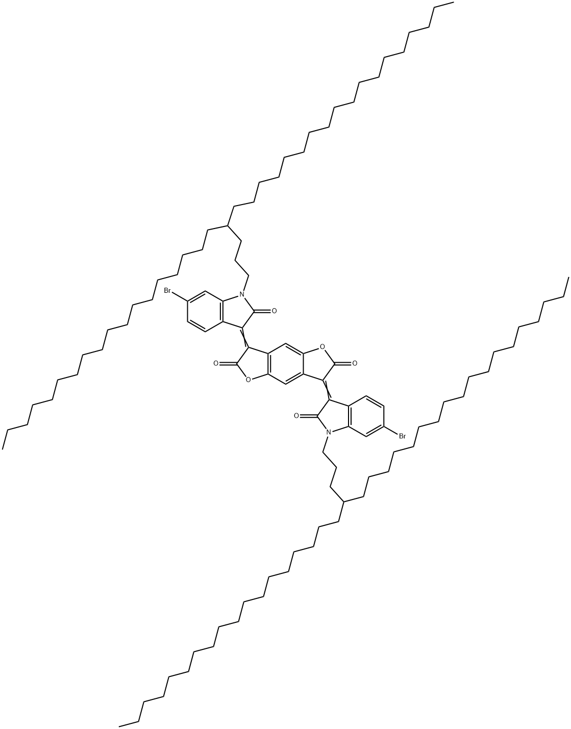 Benzo[1,2-b:4,5-b']difuran-2,6-dione, 3,7-bis[6-bromo-1,2-dihydro-1-(4-octadecyldocosyl)-2-oxo-3H-indol-3-ylidene]-3,7-dihydro-图片