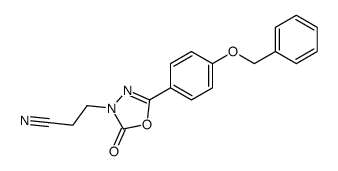 5-(4-(benzyloxy)phenyl)-3-(2-cyanoethyl)-1,3,4-oxadiazol-2(3H)-one structure