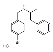 N-[(4-bromophenyl)methyl]-1-phenylpropan-2-amine,hydrochloride Structure