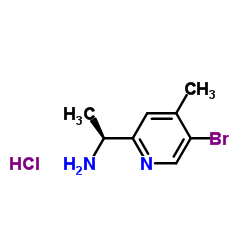 (S)-1-(5-bromo-4-methylpyridin-2-yl)ethanamine hydrochloride结构式