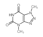 1H-1,2,3-Triazolo[4,5-d]pyrimidine-5,7(4H,6H)-dione,1,4-dimethyl- structure