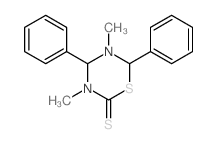 2H-1,3,5-Thiadiazine-2-thione,tetrahydro-3,5-dimethyl-4,6-diphenyl- Structure