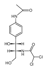 (1R,2R)-1-(4-acetylamino-phenyl)-2-(2,2-dichloro-acetylamino)-propane-1,3-diol结构式