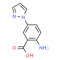 Benzoic acid, 2-amino-5-(1H-pyrazol-1-yl)- (9CI)结构式