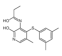 N-[4-(3,5-dimethylphenyl)sulfanyl-5-methyl-2-oxo-1H-pyridin-3-yl]propanamide Structure