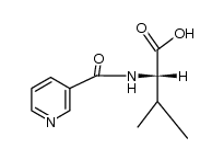 N-(3-pyridinylcarbonyl)-L-valine Structure