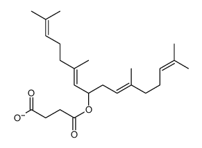 4-oxo-4-(2,6,11,15-tetramethylhexadeca-2,6,10,14-tetraen-8-yloxy)butanoate结构式