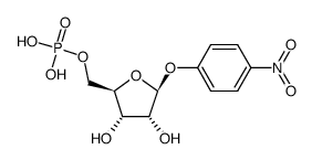 .beta.-D-Ribofuranoside, 4-nitrophenyl, 5-(dihydrogen phosphate)结构式