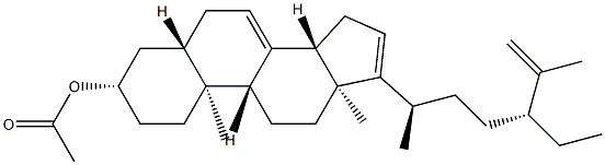 5α-Stigmasta-7,16,25-trien-3β-ol acetate结构式