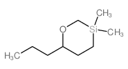 3,3-dimethyl-6-propyl-1,3-oxasilinane结构式