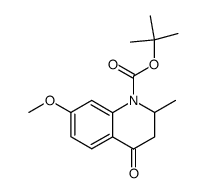 (R/S)-1-tert-Butoxycarbonyl-1,2,3,4-tetrahydro-7-methoxy-2-methyl-4-quinolone Structure