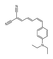 2-[5-[4-(diethylamino)phenyl]penta-2,4-dienylidene]propanedinitrile结构式