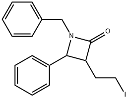 (3S,4R)-1-benzyl-3-(2-iodoethyl)-4-phenylazetidin-2-one结构式