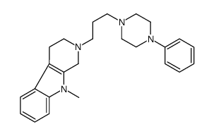 9-methyl-2-[3-(4-phenylpiperazin-1-yl)propyl]-3,4-dihydro-1H-pyrido[3,4-b]indole Structure