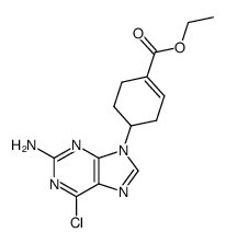 (+/-)-2-amino-6-chloro-9-[4-(ethoxycarbonyl)-3-cyclohexenyl]purine Structure