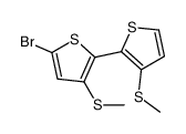 5-bromo-3-methylsulfanyl-2-(3-methylsulfanylthiophen-2-yl)thiophene Structure