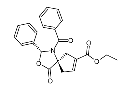 (2'R,4S)-ethyl 3'-benzoyl-5'-oxo-2'-phenyl-spiro[cyclopent-1-ene-4,4'-oxazolidine]carboxylate结构式