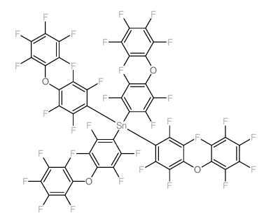 tetrakis[2,3,5,6-tetrafluoro-4-(2,3,4,5,6-pentafluorophenoxy)phenyl]stannane结构式
