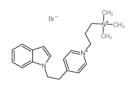 4-(2-Indol-1-ylethyl)-1-(3-(trimethylammonio)propyl)pyridinium dibromide Structure
