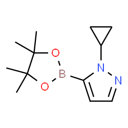 1-环丙基-5-(4,4,5,5-四甲基-1,3,2-二氧硼杂环戊烷-2-基)-1H-吡唑结构式