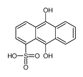 9,10-dihydroxyanthracene-1-sulfonic acid Structure