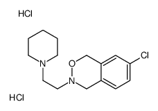 7-chloro-3-(2-piperidin-1-ium-1-ylethyl)-3,4-dihydro-1H-2,3-benzoxazin-3-ium,dichloride结构式