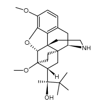 [5α,7α]-α-(1,1-dimethylethyl)-4,5-epoxy-18,19-dihydro-3,6-dimethoxy-α-methyl-6,14-ethenomorphinan-7-methanol结构式