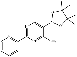 4-Amino-2-(pyridin-2-yl)pyrimidine-5-boronic acid pinacol ester结构式