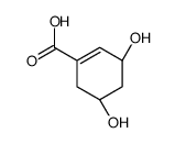 1-Cyclohexene-1-carboxylicacid,3,5-dihydroxy-,(3R,5R)-(9CI) Structure