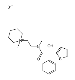 2-hydroxy-N-methyl-N-[2-(1-methylpiperidin-1-ium-1-yl)ethyl]-2-phenyl-2-thiophen-2-ylacetamide,bromide Structure