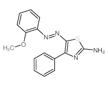 2-Thiazolamine,5-[2-(2-methoxyphenyl)diazenyl]-4-phenyl-结构式