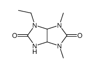 6-ethyl-2,4-methyl-2,4,6,8-tetraazabicyclo[3.3.0]octane-3,7-dione结构式