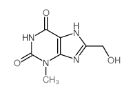 1H-Purine-2,6-dione,3,9-dihydro-8-(hydroxymethyl)-3-methyl- Structure