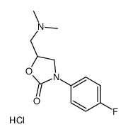 5-[(dimethylamino)methyl]-3-(4-fluorophenyl)-1,3-oxazolidin-2-one,hydrochloride结构式