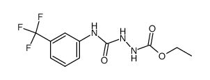 ethyl 2-((3-(trifluoromethyl)phenyl)carbamoyl)hydrazine-1-carboxylate结构式