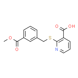 2-{[3-(methoxycarbonyl)benzyl]thio}nicotinic acid structure