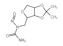 Ribitol,2,5-anhydro-1-deoxy-3,4-O-isopropylidene-1-(1-nitrosoureido)-, DL- (8CI)结构式