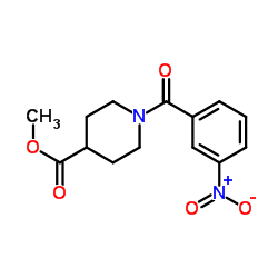 Methyl 1-(3-nitrobenzoyl)-4-piperidinecarboxylate结构式