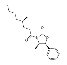 (4R,5S)-4-methyl-3-((R)-4-methyl-octanoyl)-5-phenyl-oxazolidin-2-one Structure
