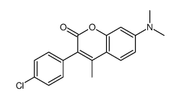 3-(4-chlorophenyl)-7-(dimethylamino)-4-methylchromen-2-one Structure
