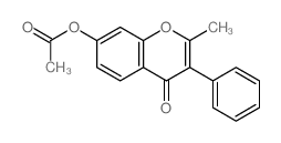 4H-1-Benzopyran-4-one,7-(acetyloxy)-2-methyl-3-phenyl-结构式
