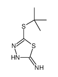 5-[(tert-Butyl)thio]-1,3,4-thiadiazol-2-amine结构式