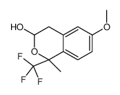 6-methoxy-1-methyl-1-(trifluoromethyl)-3,4-dihydroisochromen-3-ol结构式