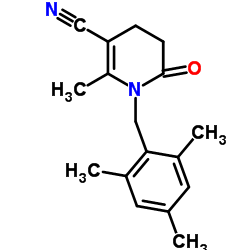 1-(Mesitylmethyl)-2-methyl-6-oxo-1,4,5,6-tetrahydro-3-pyridinecarbonitrile Structure